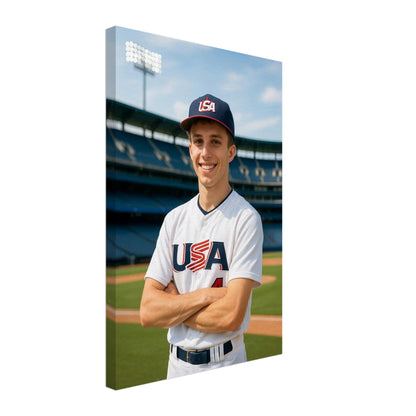 Personalized Sports Portrait – Canvas - Masterpiece Print