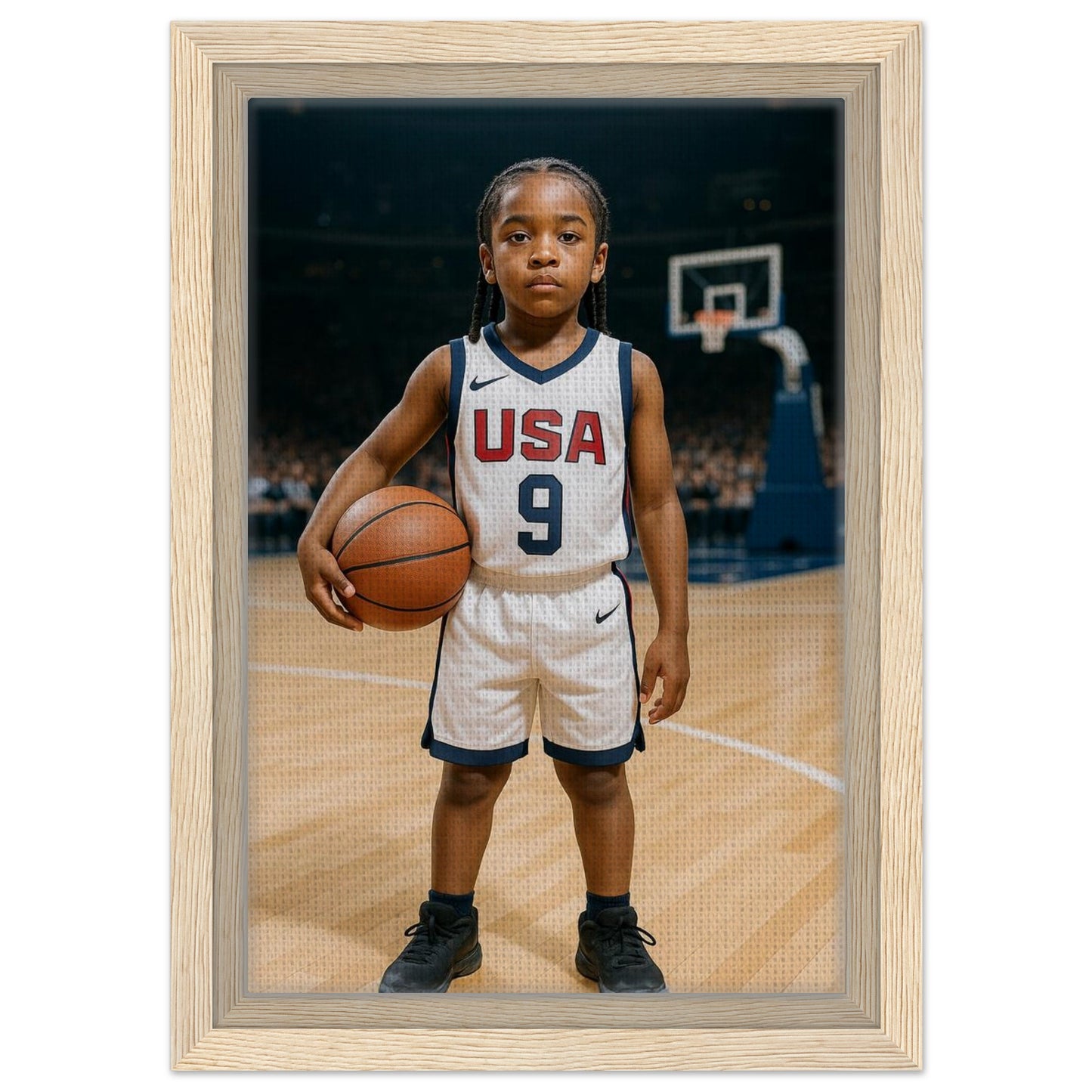 Personalized Sports Portrait – Framed Canvas - Masterpiece Print