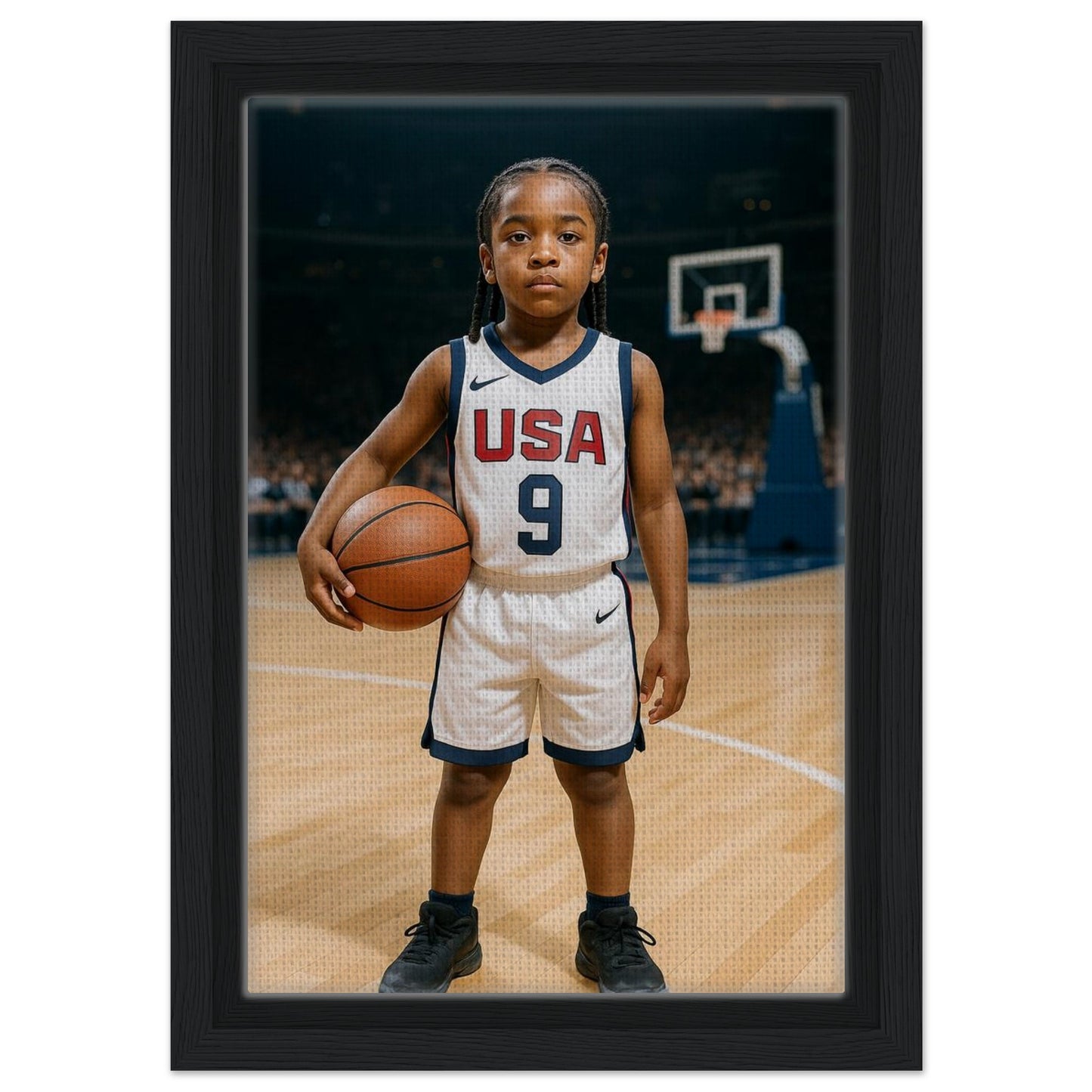 Personalized Sports Portrait – Framed Canvas - Masterpiece Print