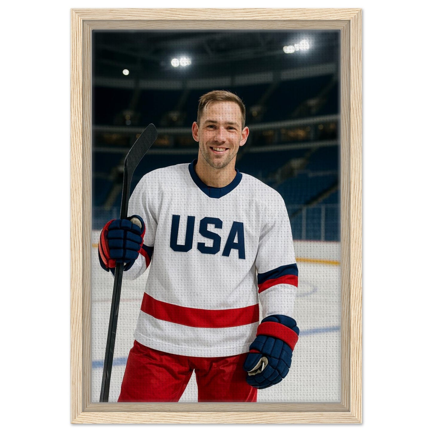 Personalized Sports Portrait – Framed Canvas - Masterpiece Print