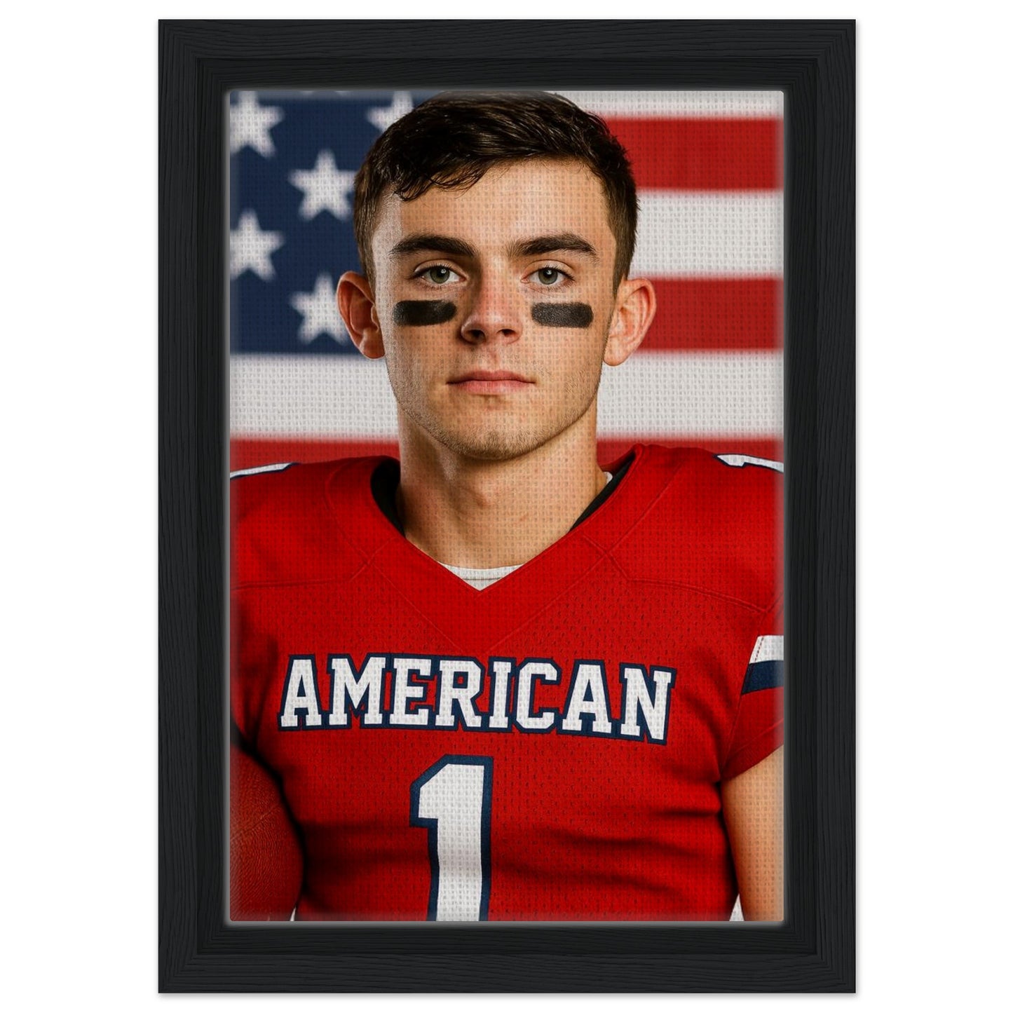 Personalized Sports Portrait – Framed Canvas - Masterpiece Print