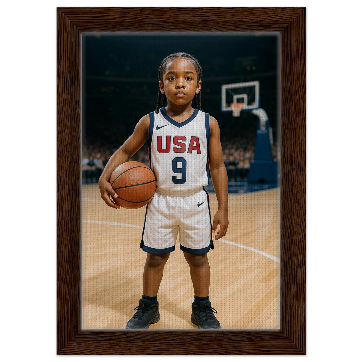 Personalized Sports Portrait – Framed Canvas - Masterpiece Print