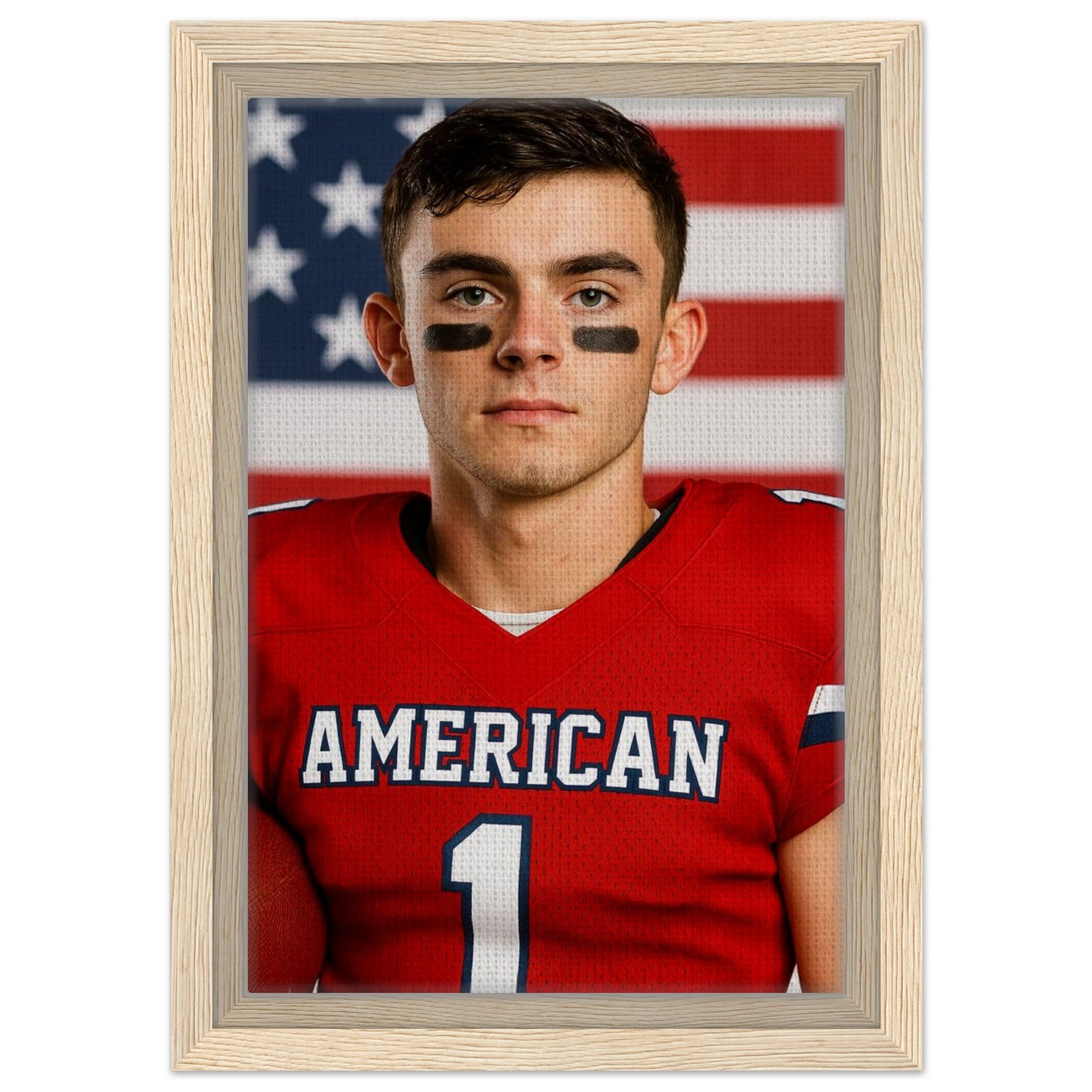 Personalized Sports Portrait – Framed Canvas - Masterpiece Print