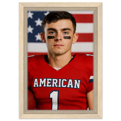 Personalized Sports Portrait – Framed Canvas - Masterpiece Print