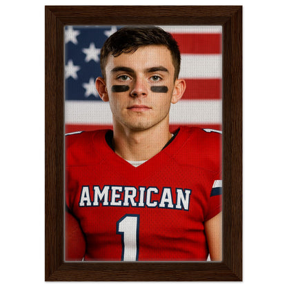 Personalized Sports Portrait – Framed Canvas - Masterpiece Print
