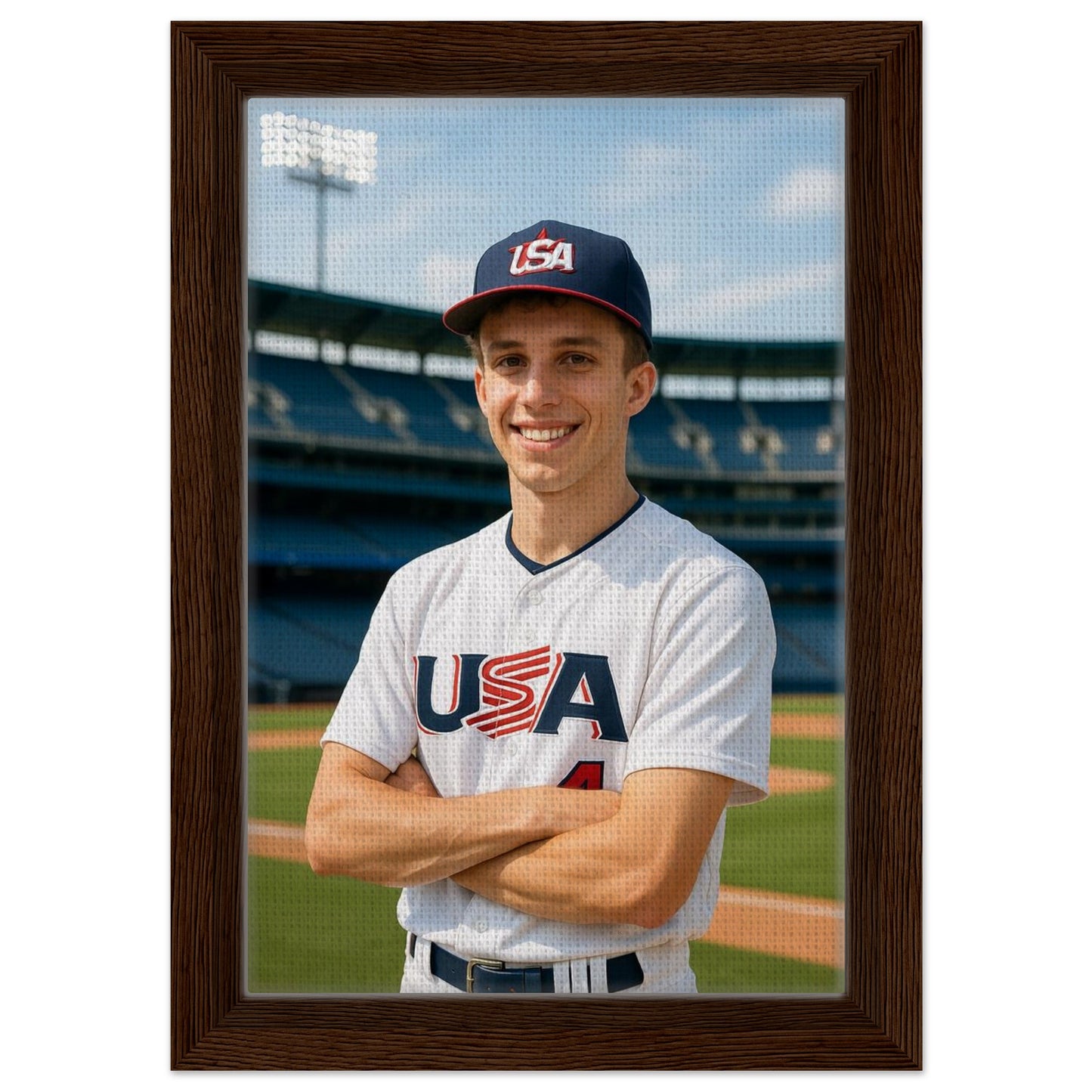 Personalized Sports Portrait – Framed Canvas - Masterpiece Print