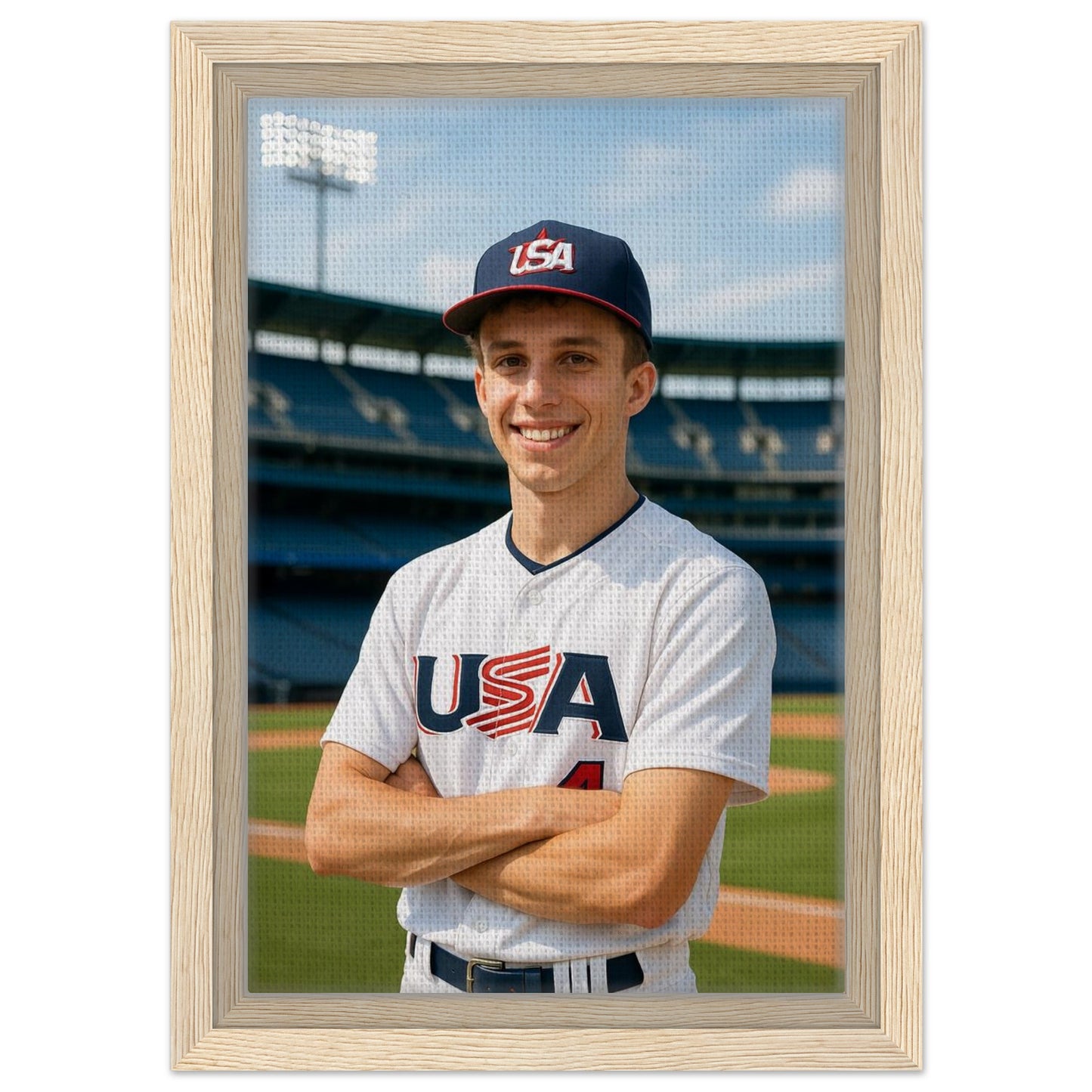 Personalized Sports Portrait – Framed Canvas - Masterpiece Print