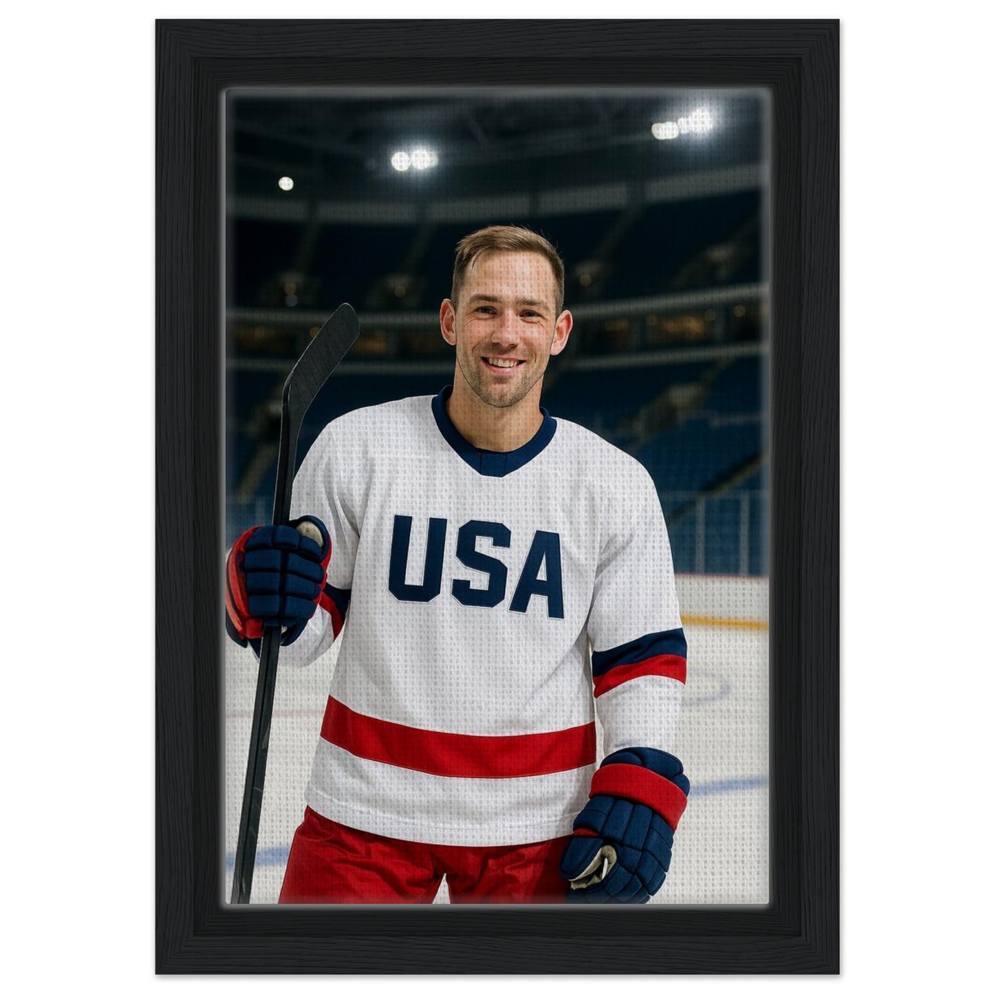 Personalized Sports Portrait – Framed Canvas - Masterpiece Print