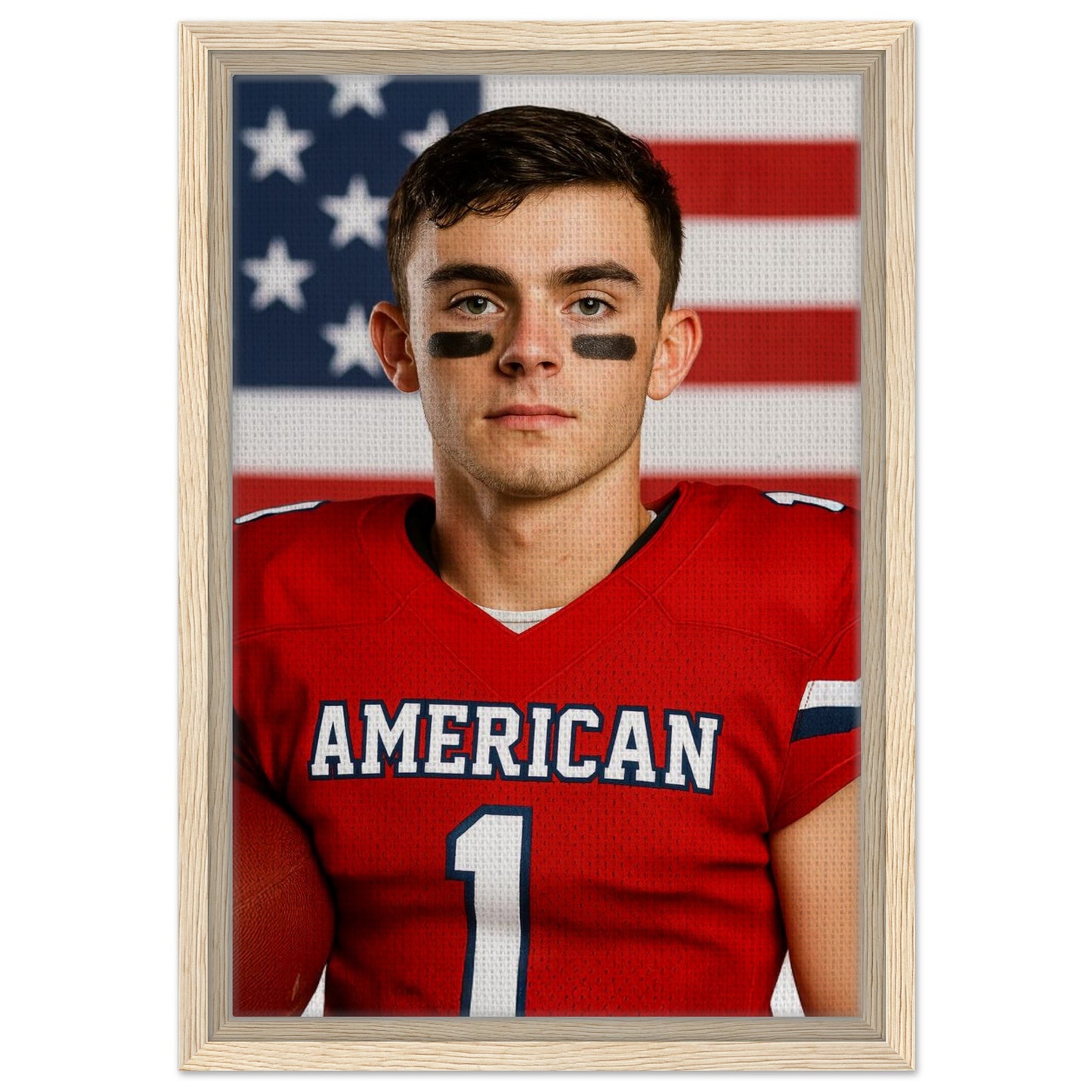 Personalized Sports Portrait – Framed Canvas - Masterpiece Print