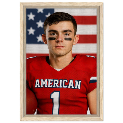 Personalized Sports Portrait – Framed Canvas - Masterpiece Print