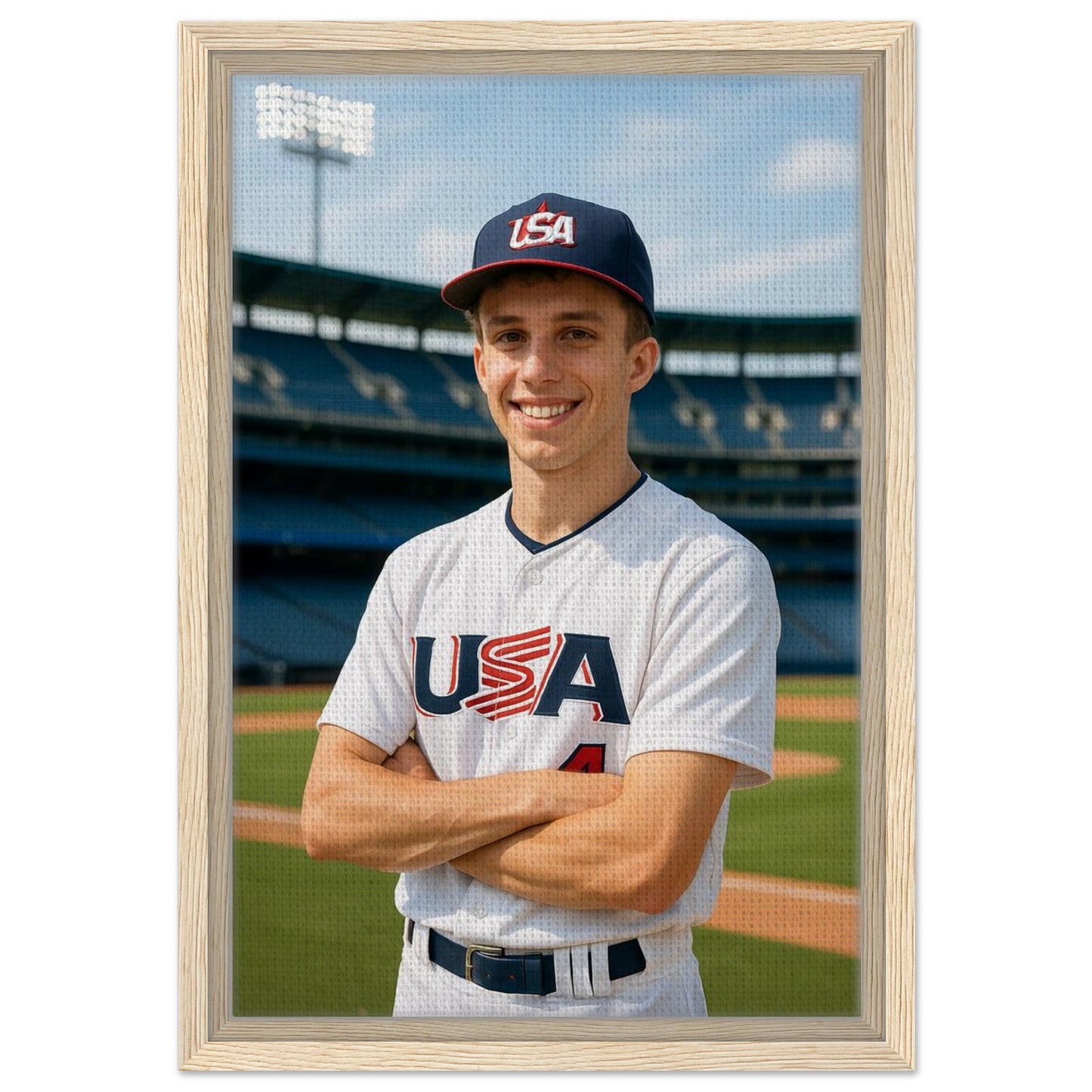 Personalized Sports Portrait – Framed Canvas - Masterpiece Print