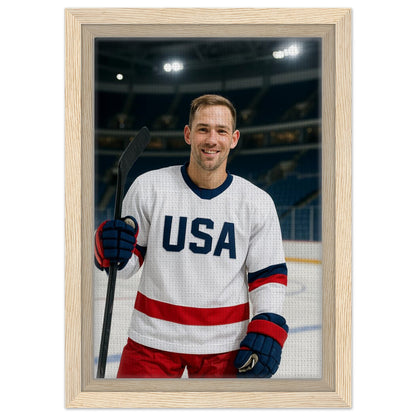 Personalized Sports Portrait – Framed Canvas - Masterpiece Print