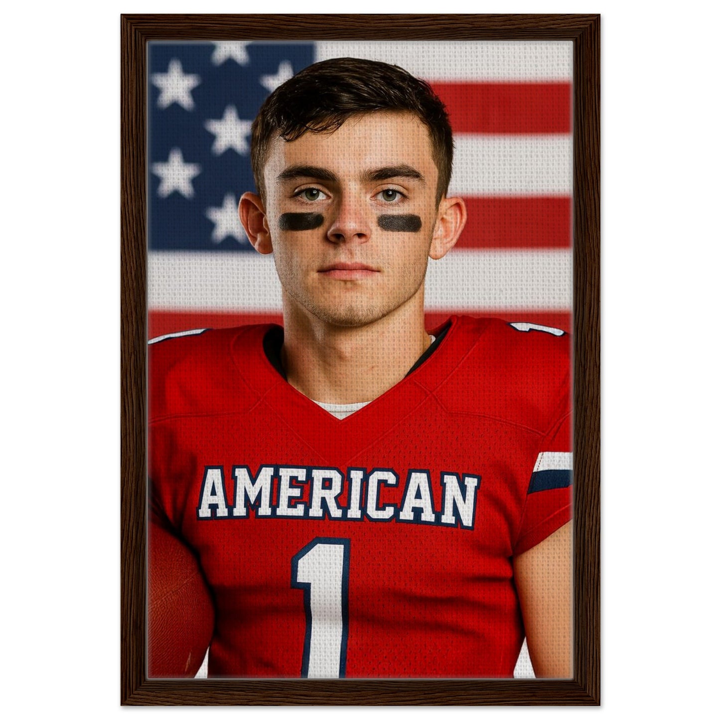 Personalized Sports Portrait – Framed Canvas - Masterpiece Print