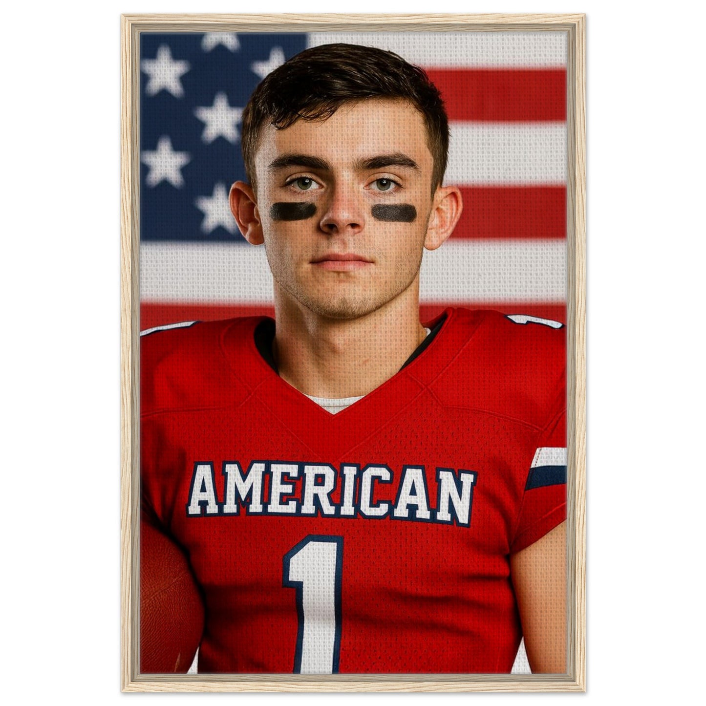 Personalized Sports Portrait – Framed Canvas - Masterpiece Print