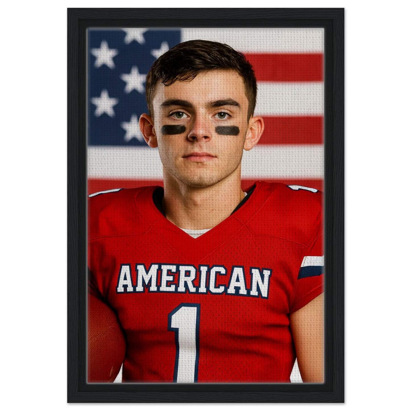 Personalized Sports Portrait – Framed Canvas - Masterpiece Print