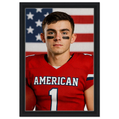 Personalized Sports Portrait – Framed Canvas - Masterpiece Print