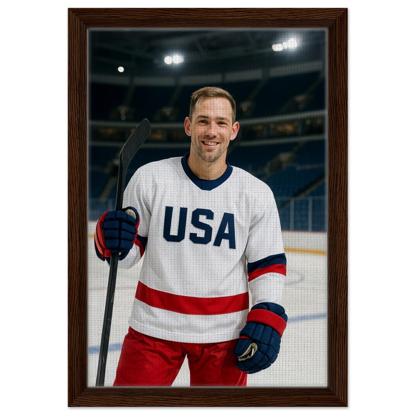 Personalized Sports Portrait – Framed Canvas - Masterpiece Print