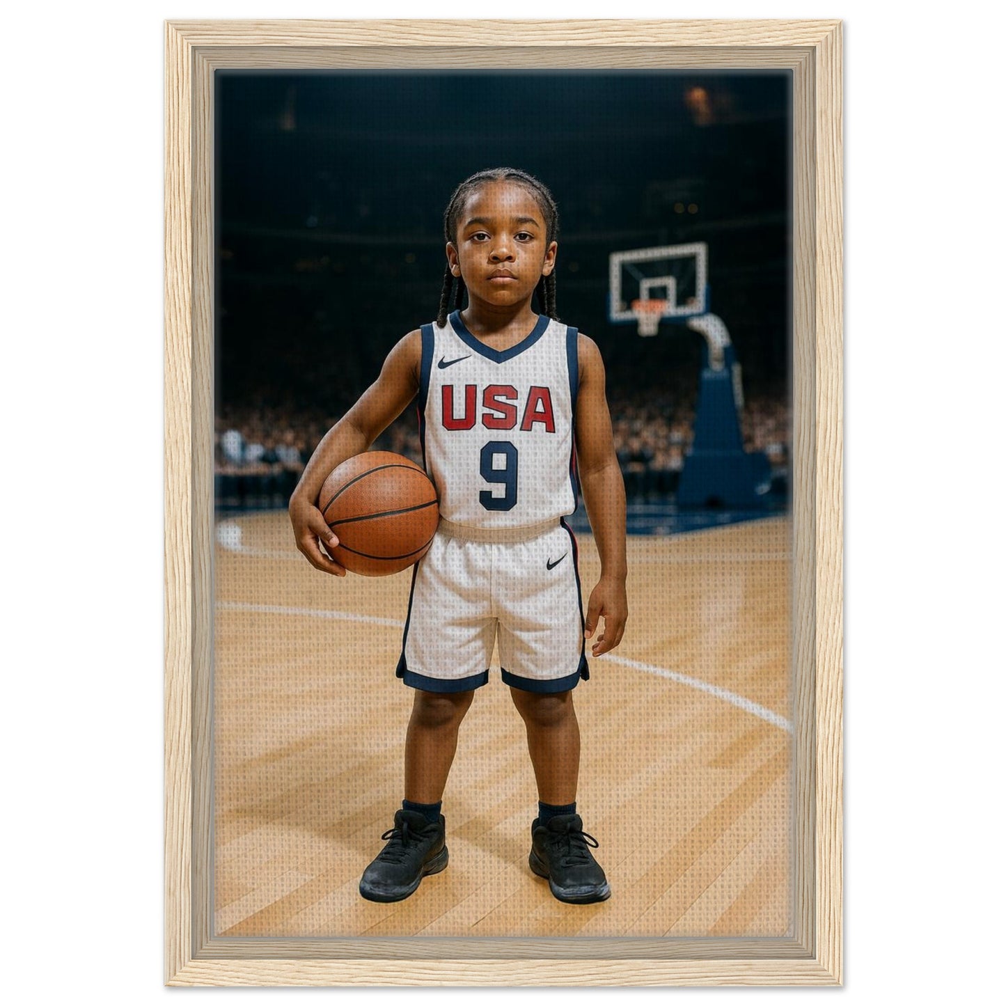 Personalized Sports Portrait – Framed Canvas - Masterpiece Print