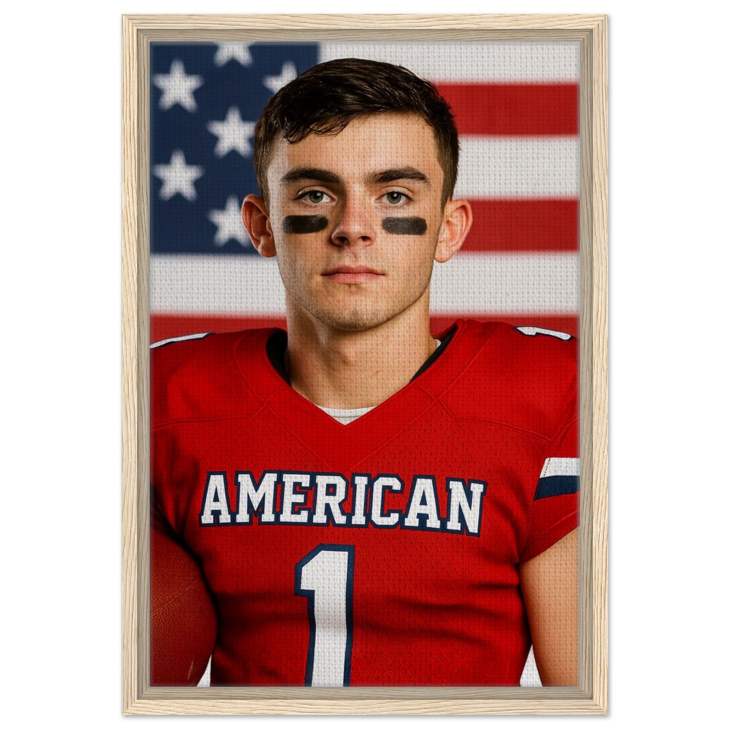 Personalized Sports Portrait – Framed Canvas - Masterpiece Print
