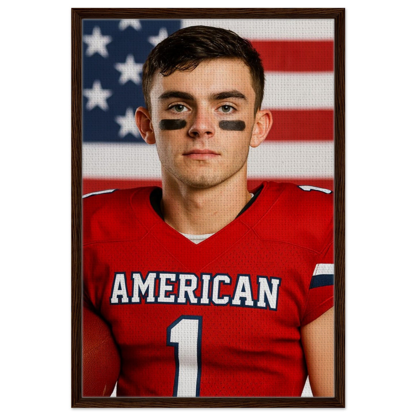 Personalized Sports Portrait – Framed Canvas - Masterpiece Print