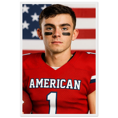 Personalized Sports Portrait – Framed Print - Masterpiece Print