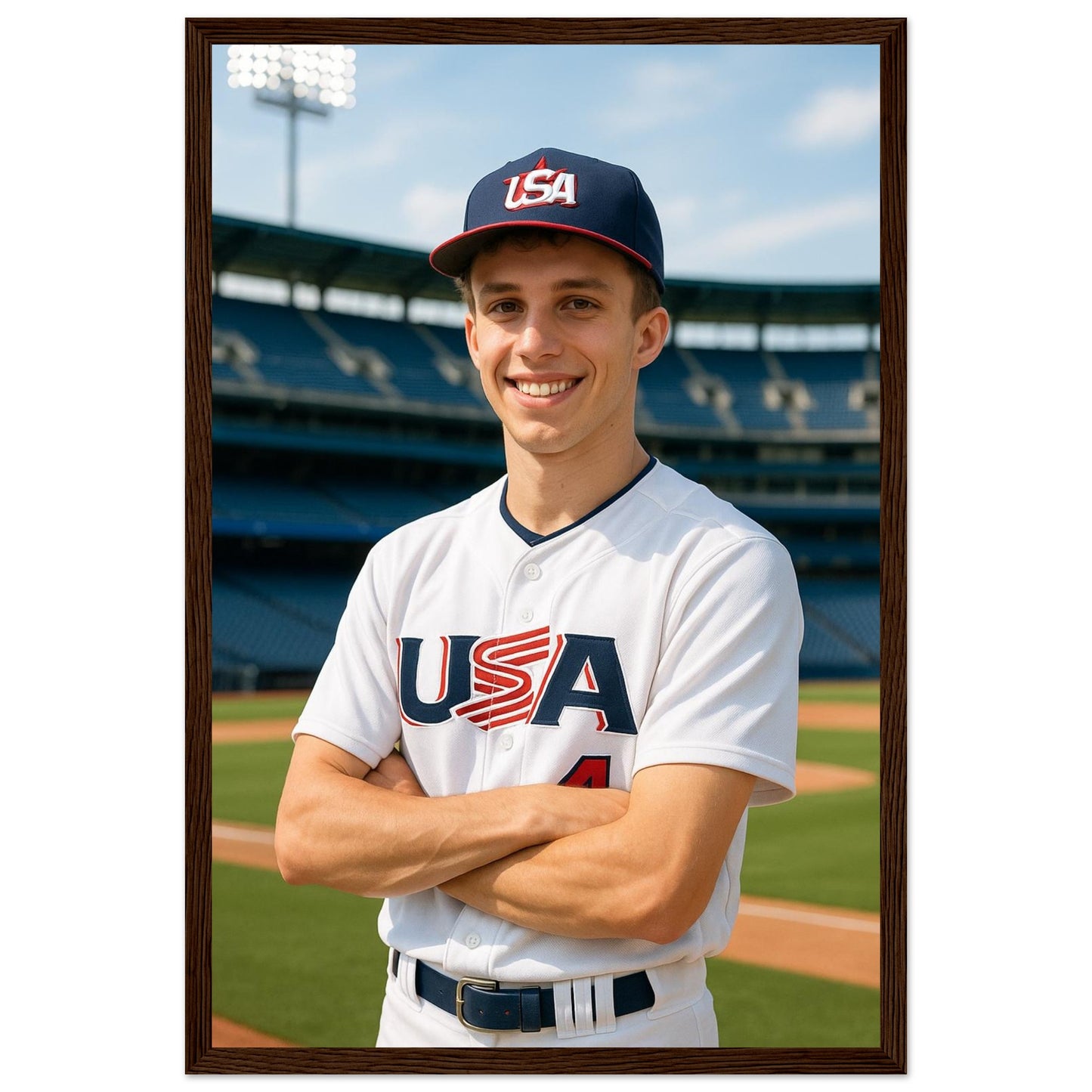 Personalized Sports Portrait – Framed Print - Masterpiece Print