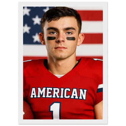 Personalized Sports Portrait – Framed Print - Masterpiece Print