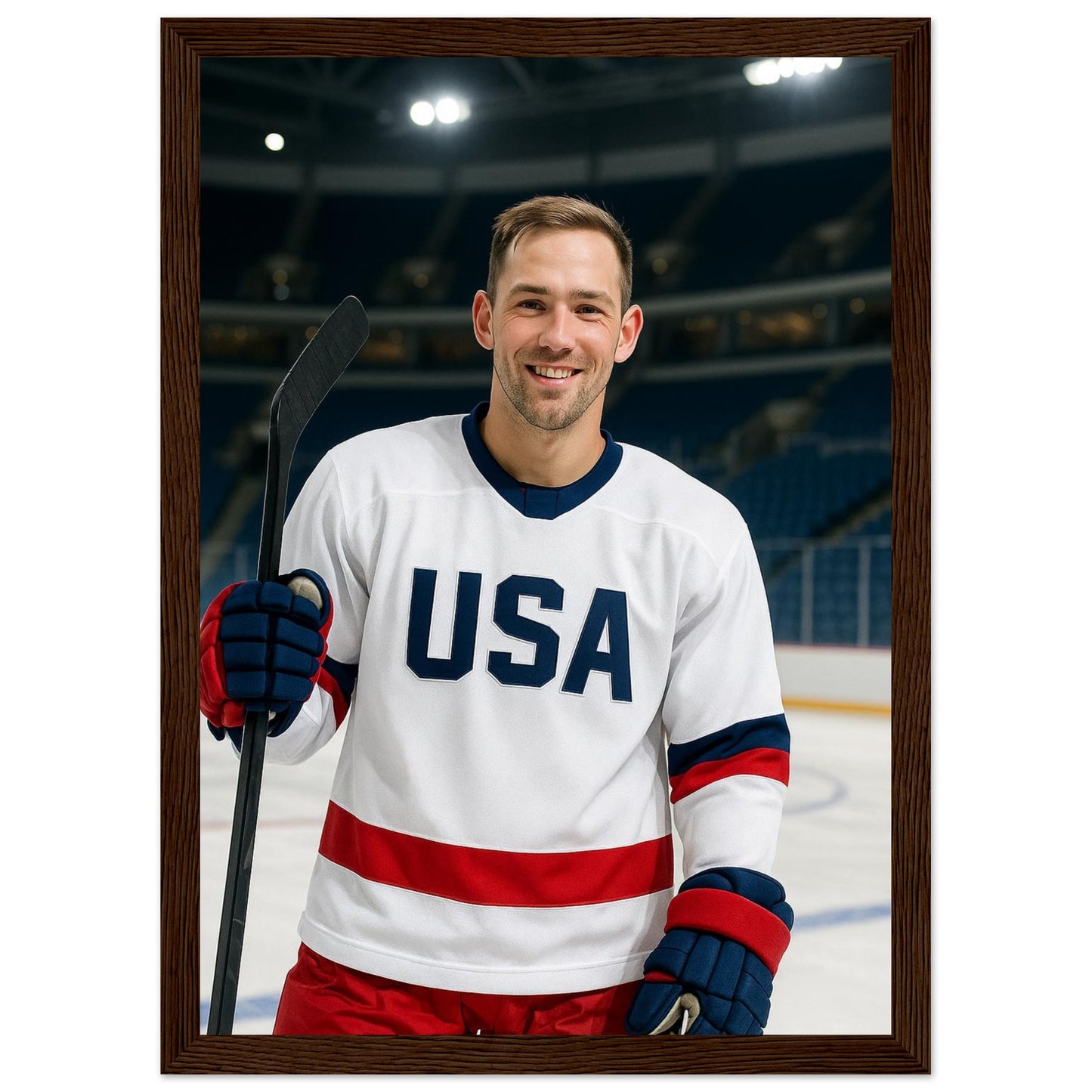 Personalized Sports Portrait – Framed Print - Masterpiece Print