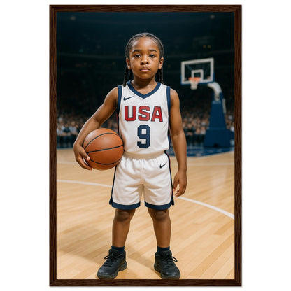 Personalized Sports Portrait – Framed Print - Masterpiece Print