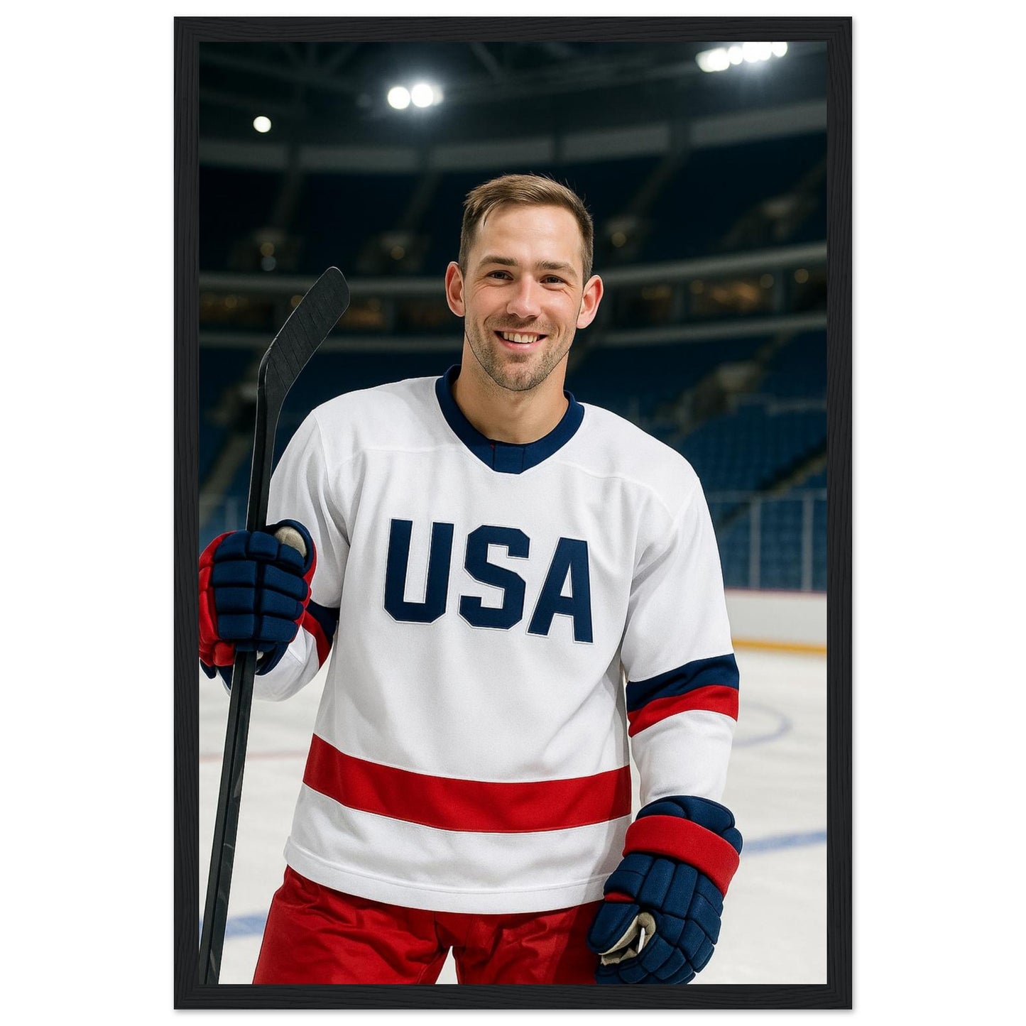 Personalized Sports Portrait – Framed Print - Masterpiece Print