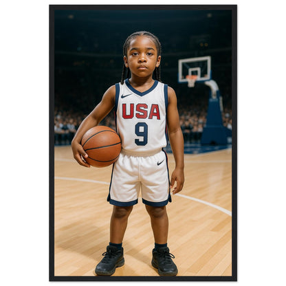 Personalized Sports Portrait – Framed Print - Masterpiece Print