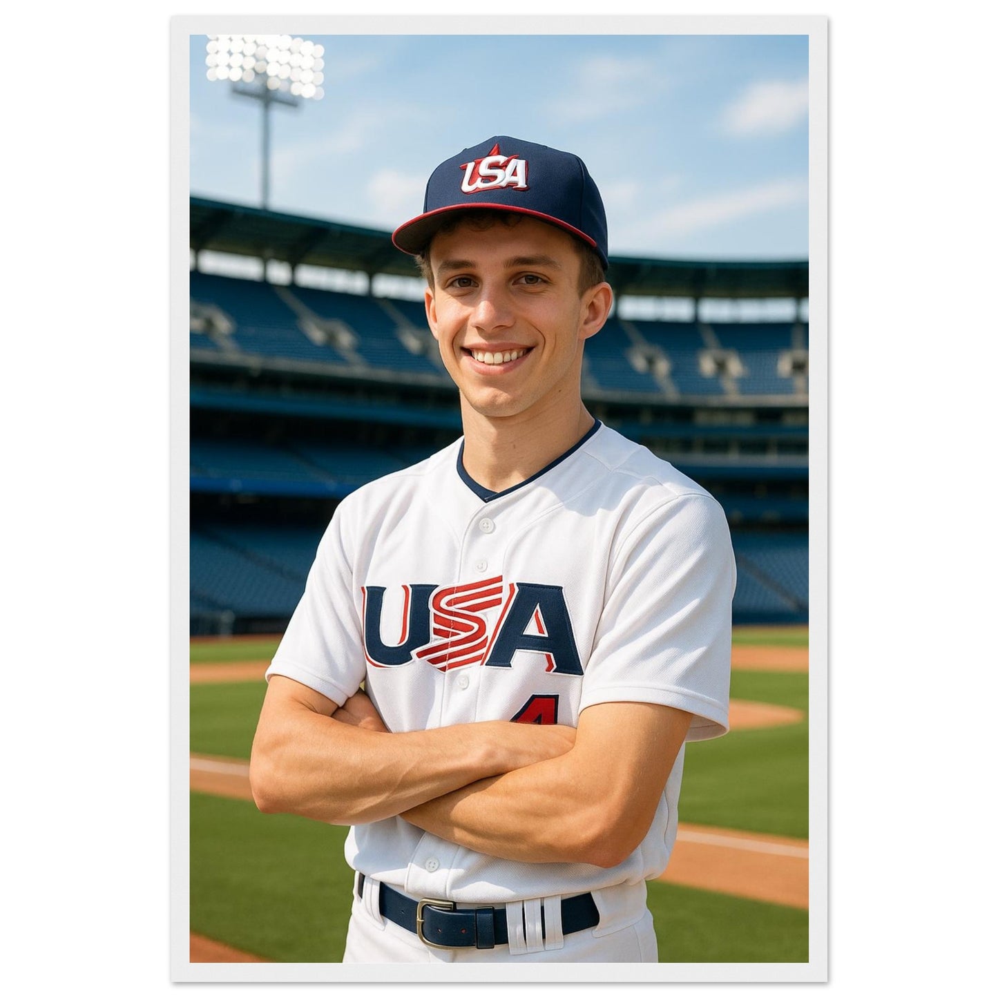 Personalized Sports Portrait – Framed Print - Masterpiece Print