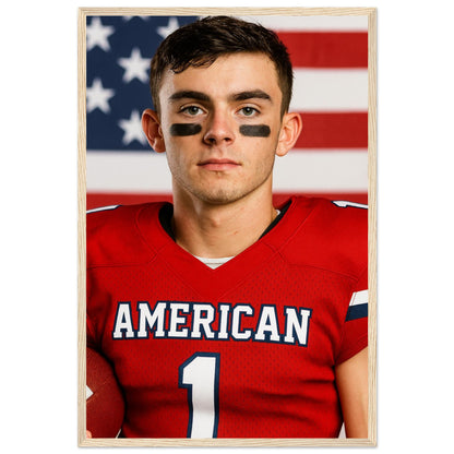 Personalized Sports Portrait – Framed Print - Masterpiece Print