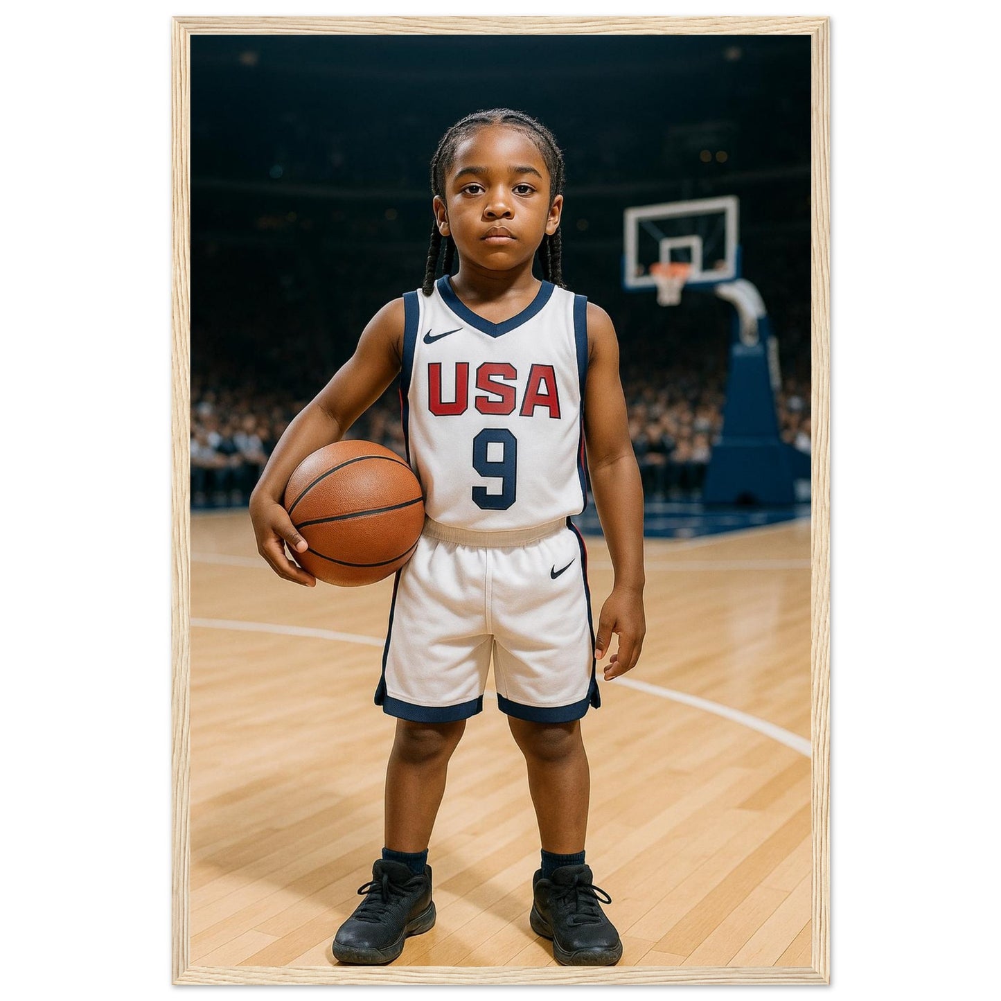 Personalized Sports Portrait – Framed Print - Masterpiece Print