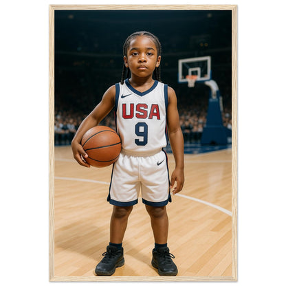 Personalized Sports Portrait – Framed Print - Masterpiece Print