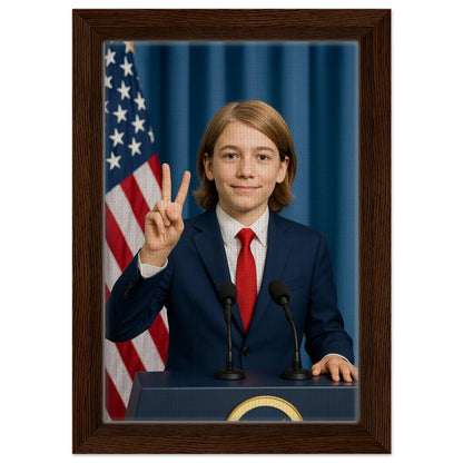 Personalized U.S. President Portrait – Framed Canvas - Masterpiece Print