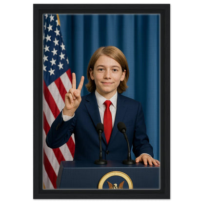 Personalized U.S. President Portrait – Framed Canvas - Masterpiece Print