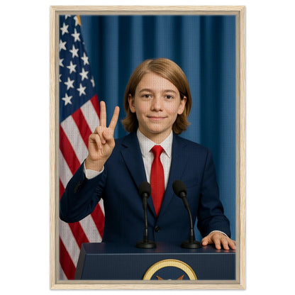 Personalized U.S. President Portrait – Framed Canvas - Masterpiece Print