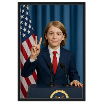 Personalized U.S. President Portrait – Framed Canvas - Masterpiece Print
