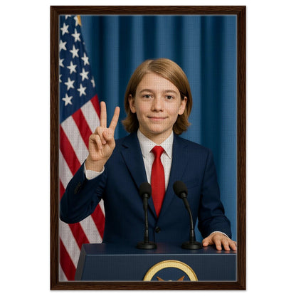 Personalized U.S. President Portrait – Framed Canvas - Masterpiece Print