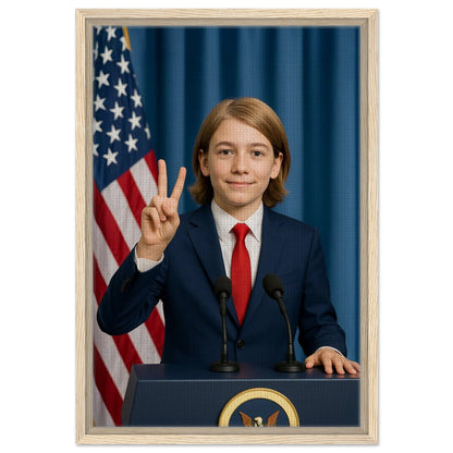 Personalized U.S. President Portrait – Framed Canvas - Masterpiece Print