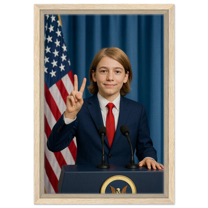 Personalized U.S. President Portrait – Framed Canvas - Masterpiece Print