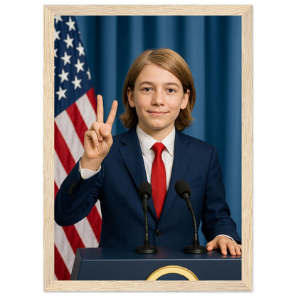 Personalized U.S. President Portrait – Framed Print - Masterpiece Print
