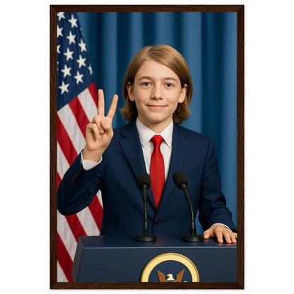 Personalized U.S. President Portrait – Framed Print - Masterpiece Print