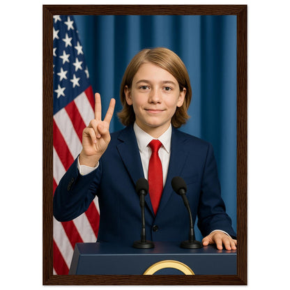 Personalized U.S. President Portrait – Framed Print - Masterpiece Print