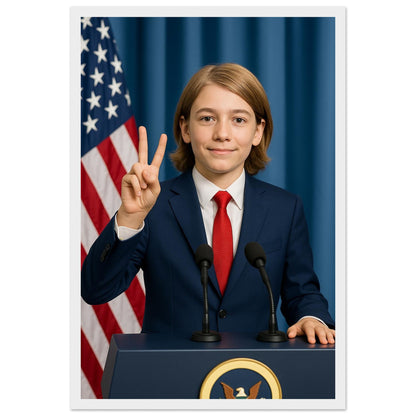 Personalized U.S. President Portrait – Framed Print - Masterpiece Print