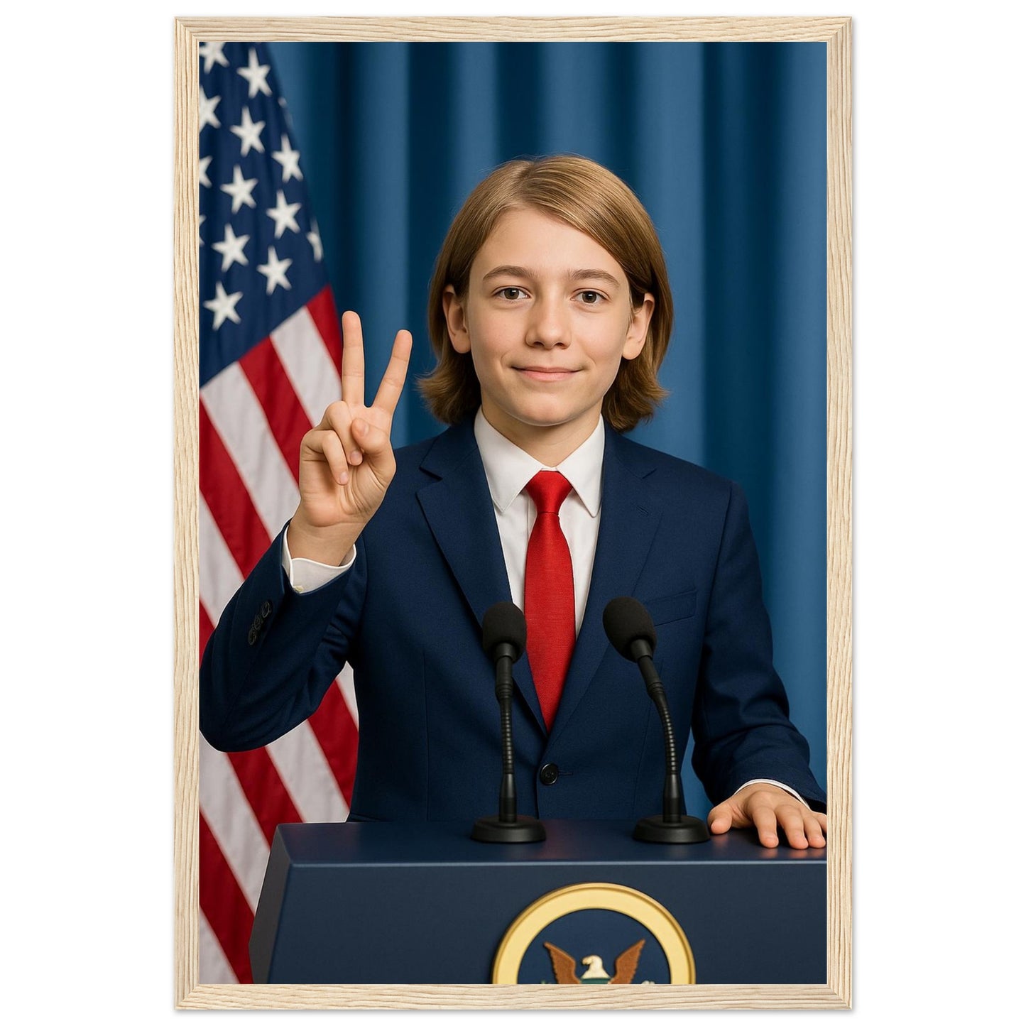 Personalized U.S. President Portrait – Framed Print - Masterpiece Print