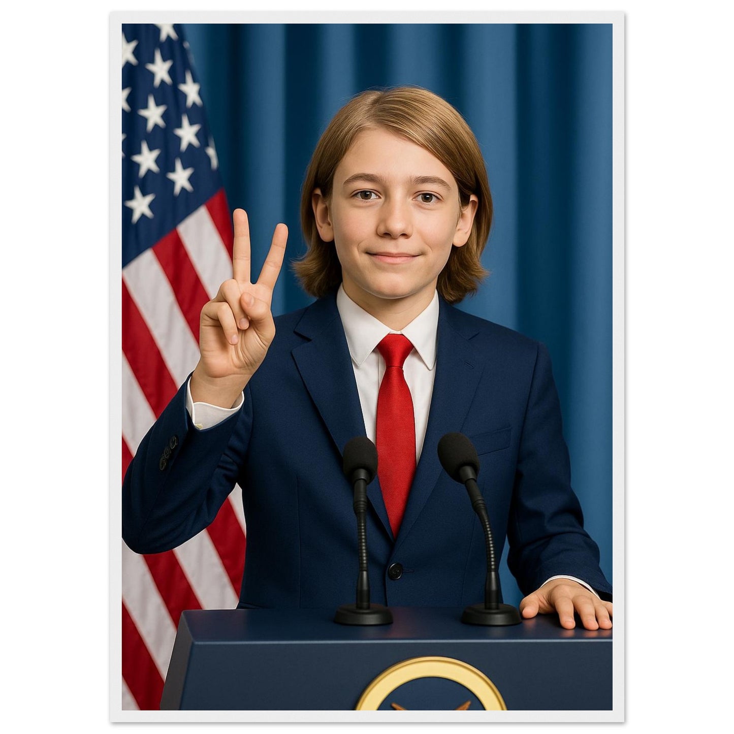 Personalized U.S. President Portrait – Framed Print - Masterpiece Print