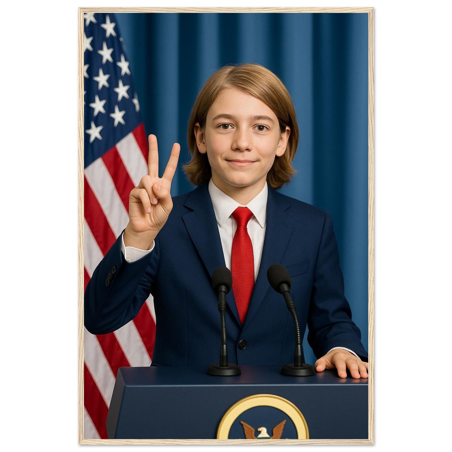 Personalized U.S. President Portrait – Framed Print - Masterpiece Print