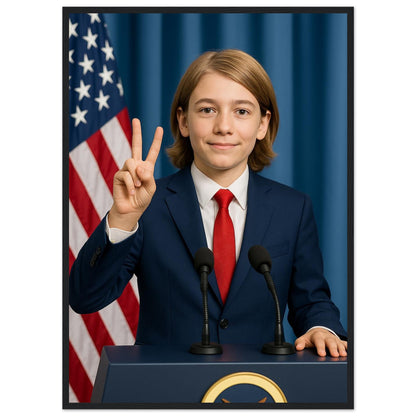 Personalized U.S. President Portrait – Framed Print - Masterpiece Print